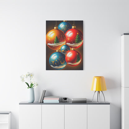 Expressive Painted Christmas Ornament Collection Wall Art & Canvas Print
