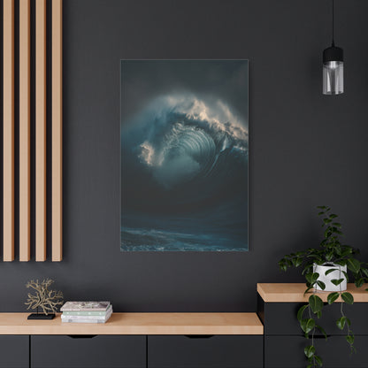 Powerful Ocean Wave Curling in Dramatic Motion Wall Art & Canvas Print