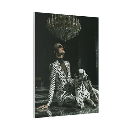 Dalmatian Fashion Editorial Portrait Wall Art & Canvas Print