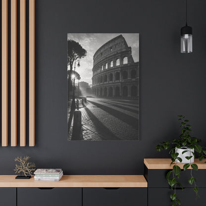 Colosseum Morning Light Monochrome Wall Art & Canvas Print