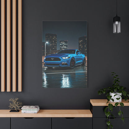 Ford Mustang Dark Horse Rooftop Parking Garage Wall Art & Canvas Prints