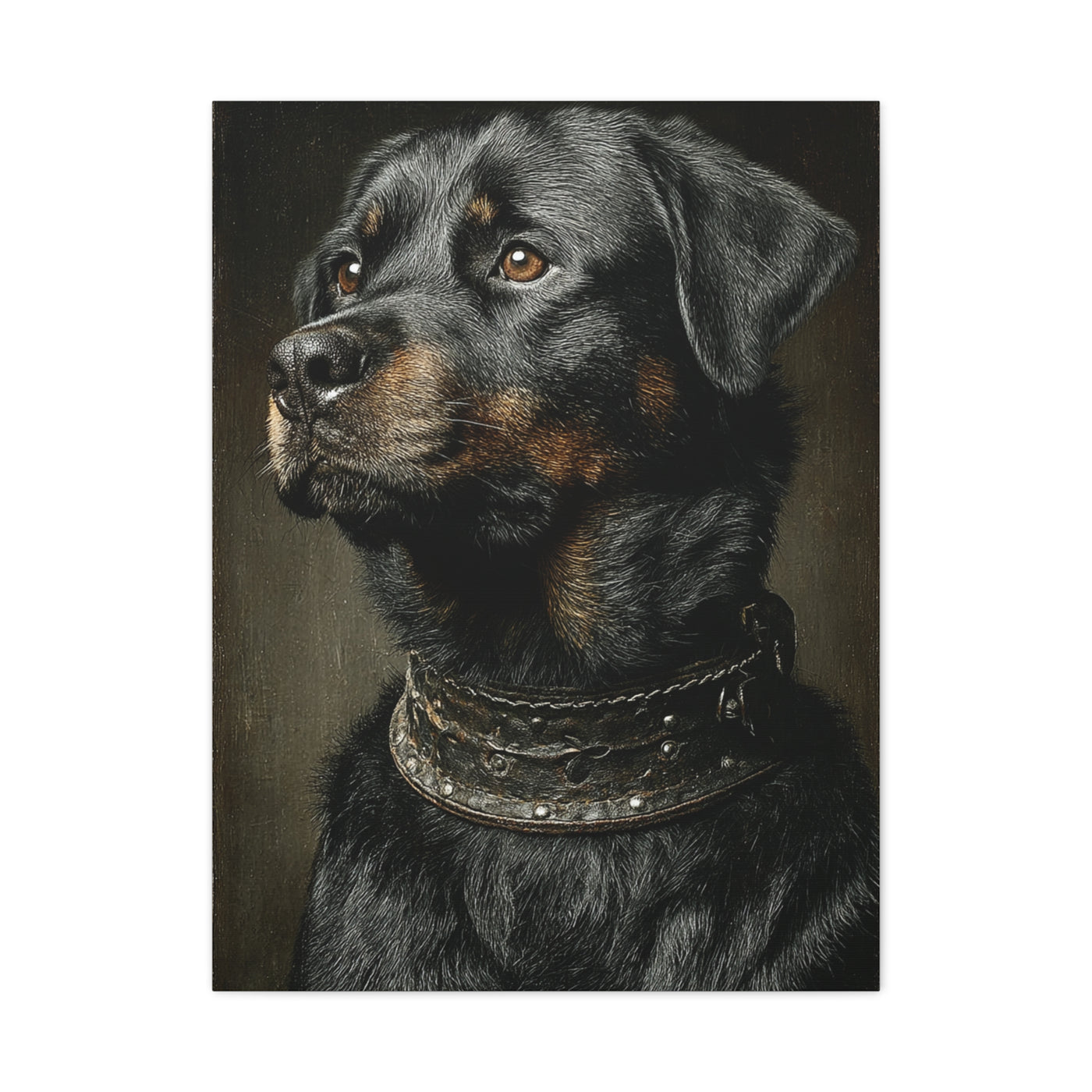 Rottweiler Classic Portrait Wall Art & Canvas Print