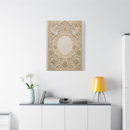 Ketubah-Inspired Papercut Relief Wall Art & Canvas Print