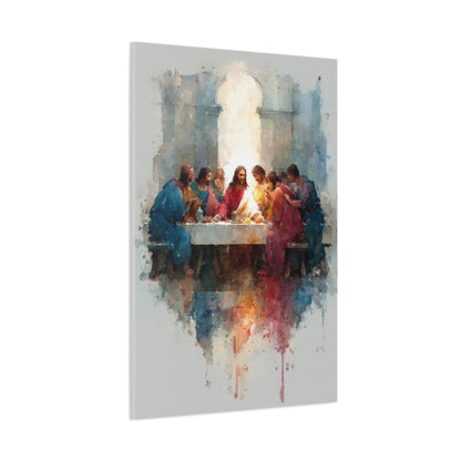 The Last Supper Watercolor Reflection Wall Art & Canvas Print