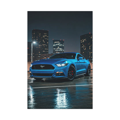 Ford Mustang Dark Horse Rooftop Parking Garage Wall Art & Canvas Prints