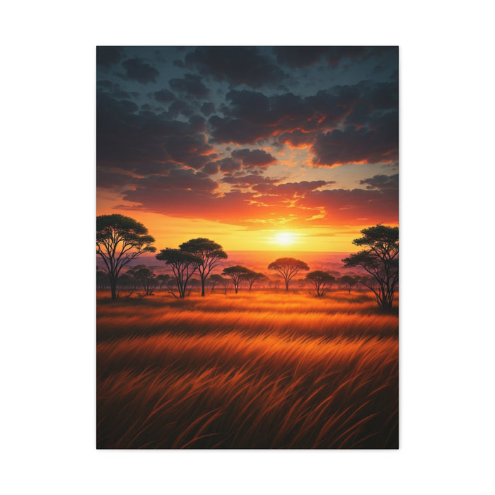 Firelight Savanna Evening Wall Art & Canvas Prints