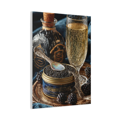 Caviar and Champagne Luxury Still Life Wall Art & Canvas Print