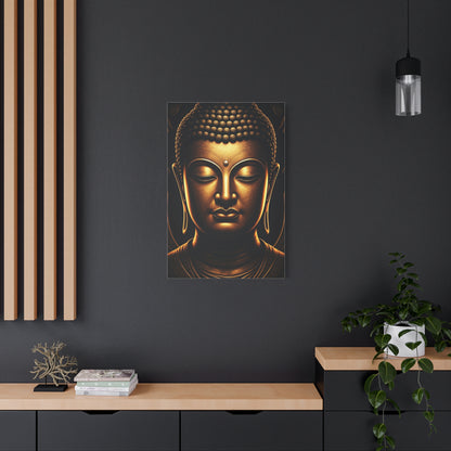 Sacred Golden Calm Buddha Portrait Wall Art & Canvas Prints