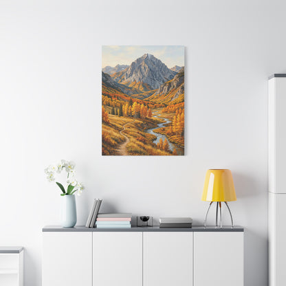 Autumn Aspen River Valley Wall Art & Canvas Print