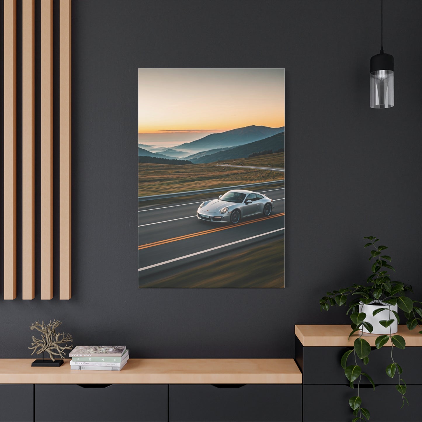 Porsche 911 Alpine Sunrise Cruise Wall Art & Canvas Prints