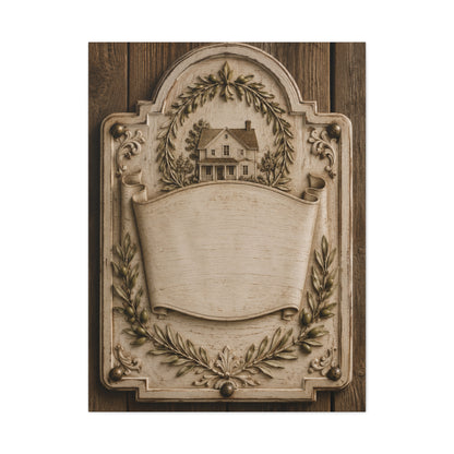 Home Blessing Carved Scripture Plaque Wall Art & Canvas Print