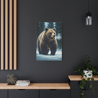 Snowy Landscape Grizzly Bear Wall Art & Canvas Prints