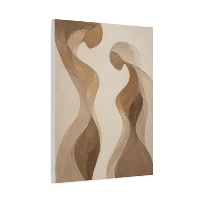 Abstract Earth Tone Lovers Flow Wall Art & Canvas Print