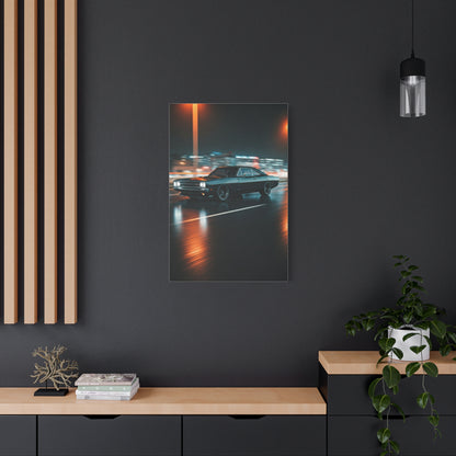 1968 Dodge Charger R/T Triple Black Night Cruise Wall Art & Canvas Prints