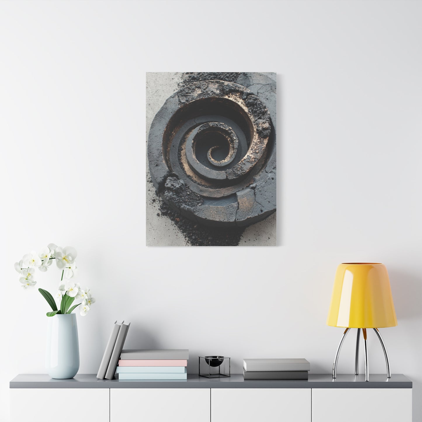 Industrial Spiral Form Abstraction Wall Art & Canvas Print