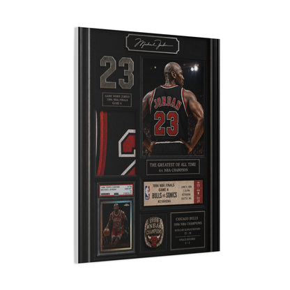Michael Jordan Championship Memorabilia Sports Wall Art & Canvas Print