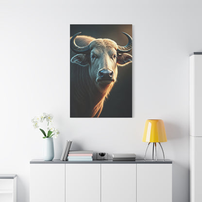 Soft Glowing Light Water Buffalo Portrait Wall Art & Canvas Print