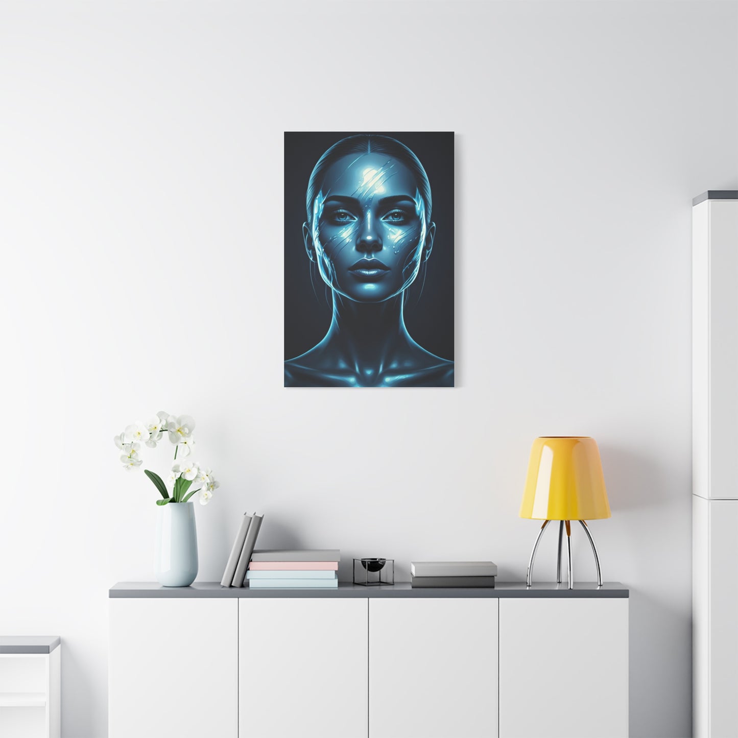 Luminous Blue Serenity Portrait Wall Art & Canvas Prints