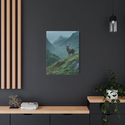 Highland Valley Stag Vista Wall Art & Canvas Print