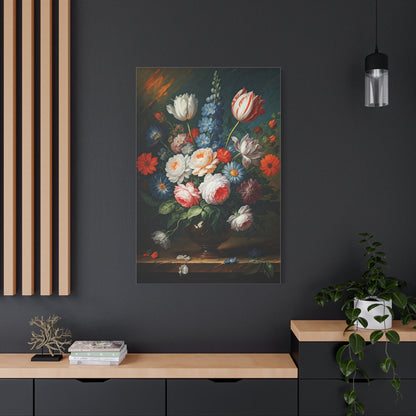 Midnight Bloom Still Life Wall Art & Canvas Print