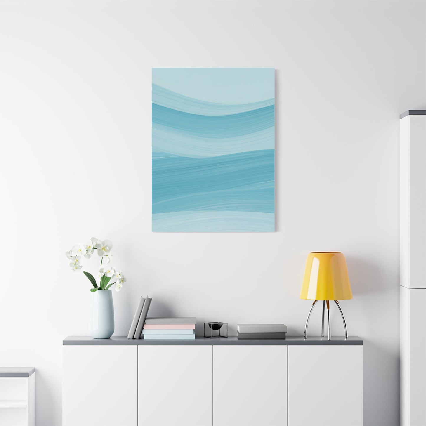 Serene Blue Wave Flow Wall Art & Canvas Prints
