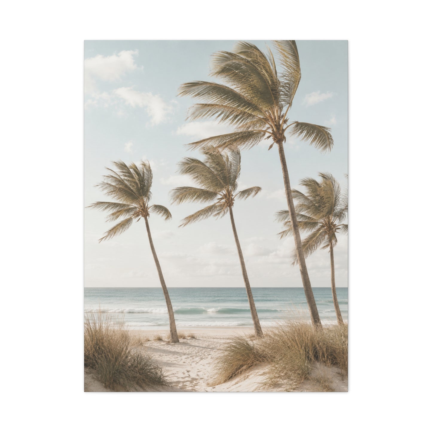 Coastal Palm Breeze Minimal Trees Wall Art & Canvas Print
