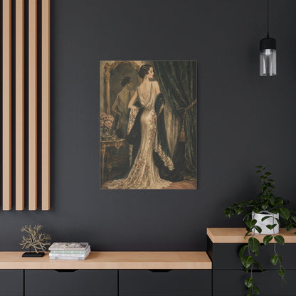 Art Deco Couture Evening Portrait Wall Art & Canvas Print