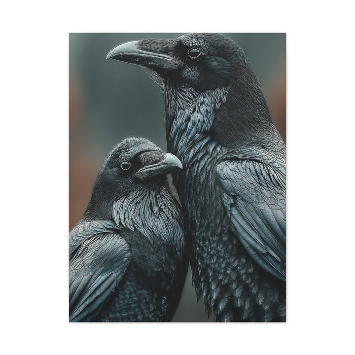 Raven and Crow Portrait – Shadow Companions Wall Art & Canvas Print