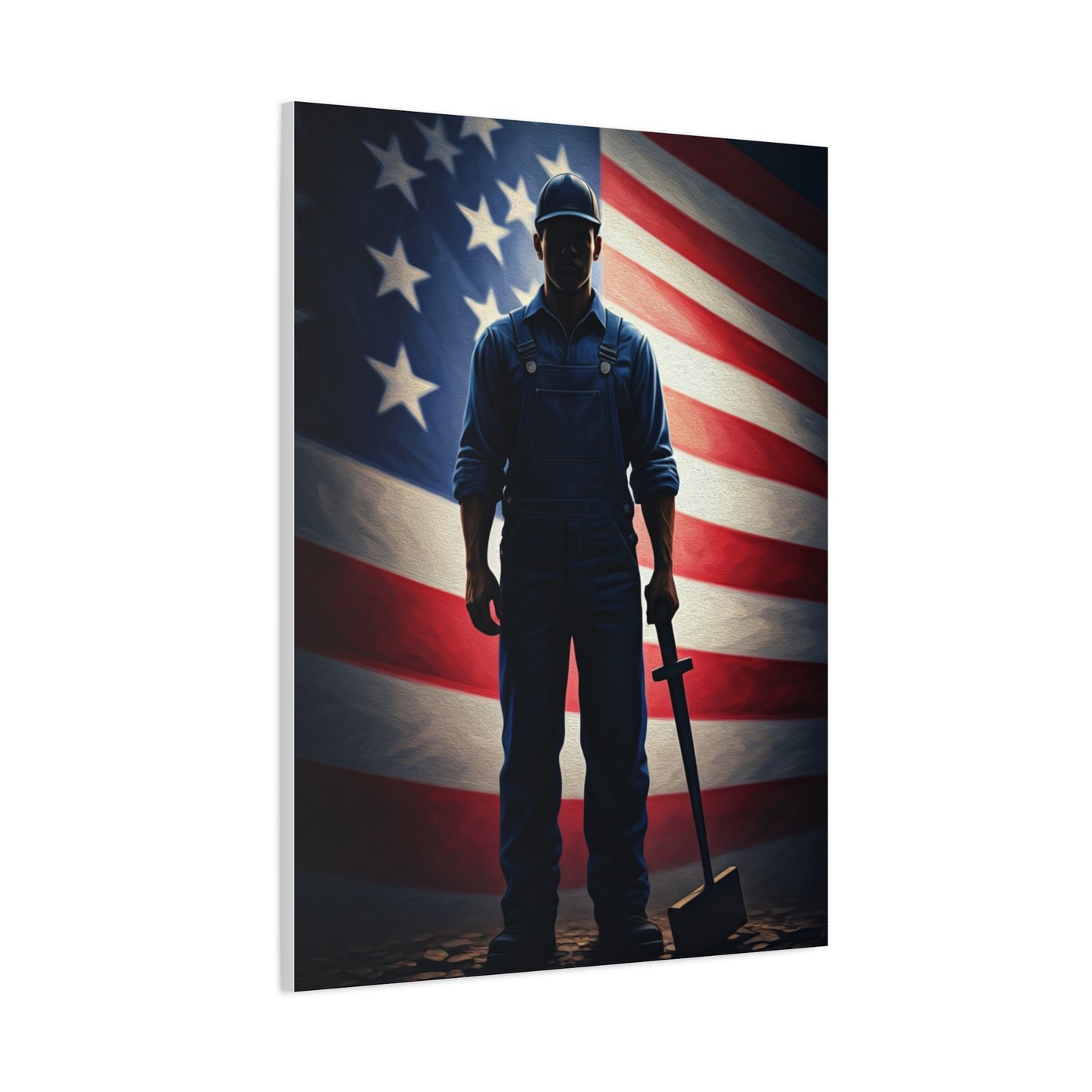Soldier of Honor Before the Flag Wall Art & Canvas Prints