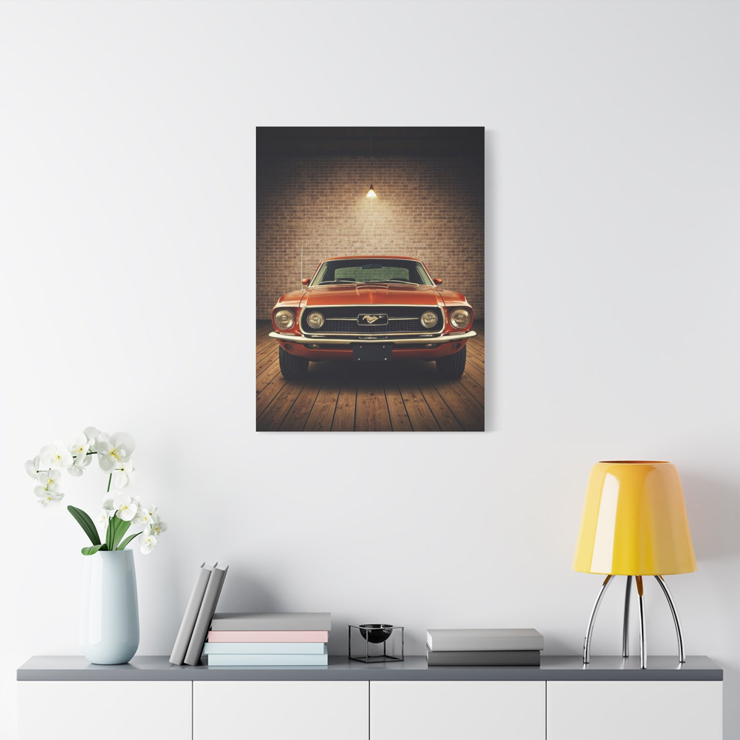 Ford Mustang 1969 Vintage Garage Wall Art & Canvas Prints