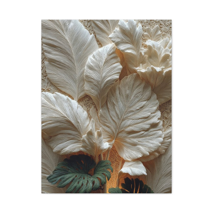 Sculptural Botanical Bas-Relief Wall Art & Canvas Print