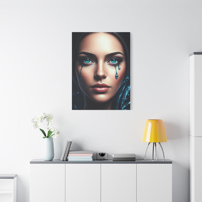 Blue Tears Portrait Wall Art & Canvas Prints