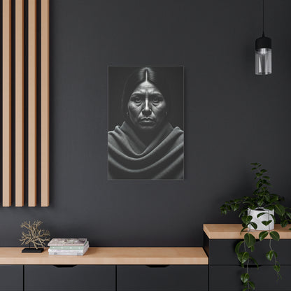 Silent Resilience Black & White Portrait Wall Art & Canvas Prints