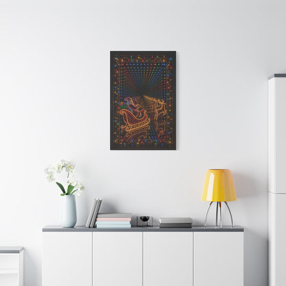 Infinity Tunnel Santa Sleigh Wall Art & Canvas Print