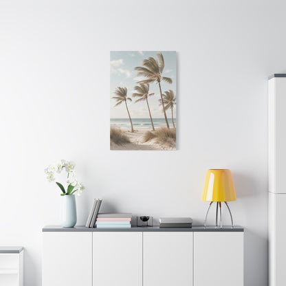 Coastal Palm Breeze Minimal Trees Wall Art & Canvas Print