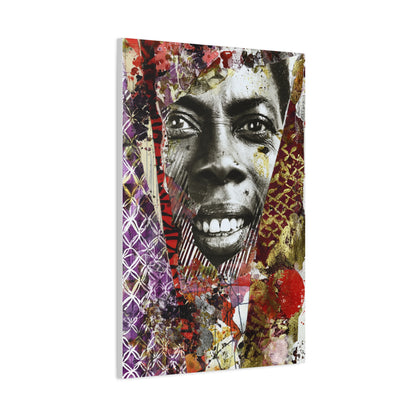 Avant Garde Mixed Media Portrait Collage Wall Art & Canvas Print