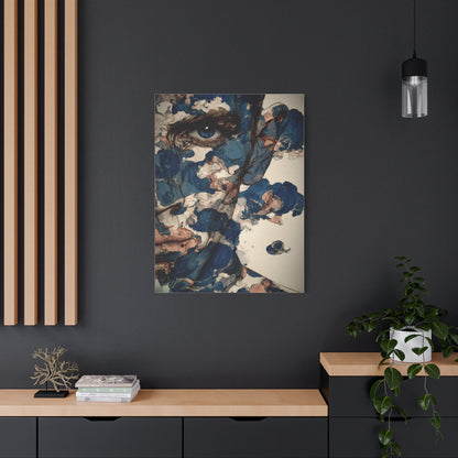 Ink Cloud Portrait Abstract Wall Art & Canvas Print