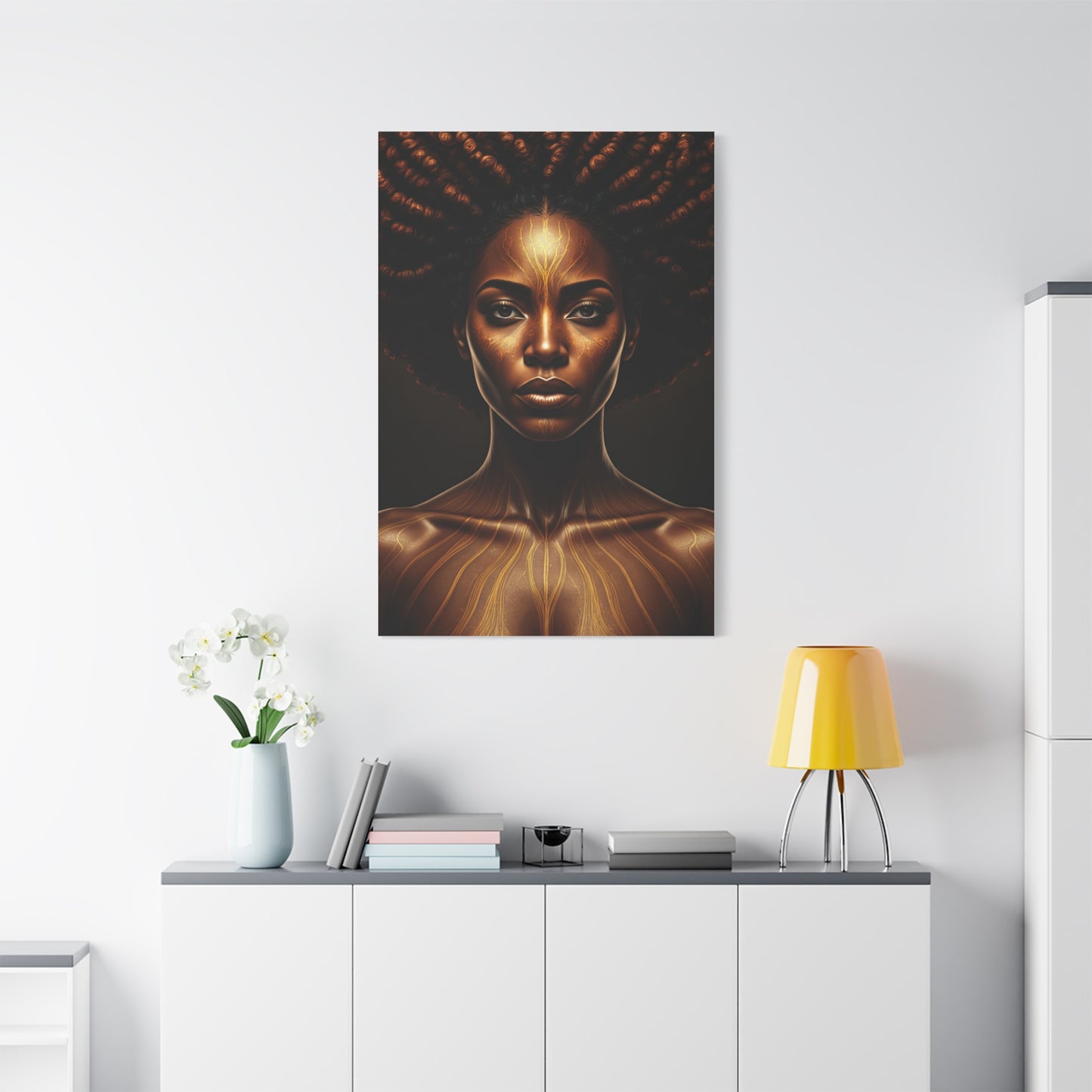 Radiant Tribal Goddess Portrait Wall Art & Canvas Prints