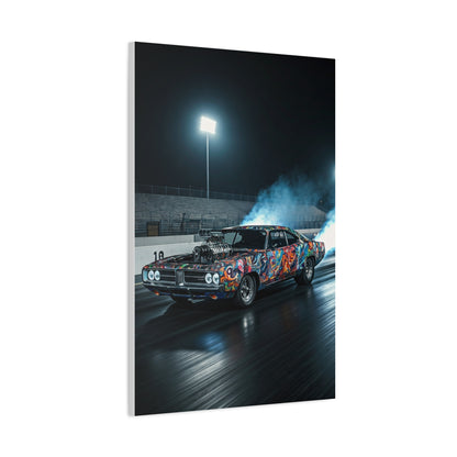 1970 Dodge Charger R/T Supercharged Night Drag Assault Wall Art & Canvas Prints