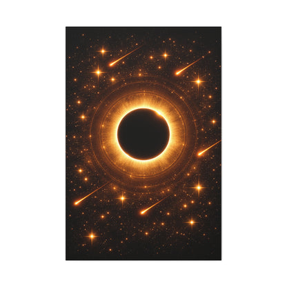 Golden Eclipse Celestial Wall Art & Canvas Print