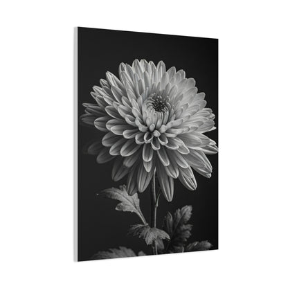 Chrysanthemum Bloom in Noir Wall Art & Canvas Prints