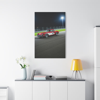 1962 Chevrolet Corvette C1 Night Circuit Racer Wall Art & Canvas Prints