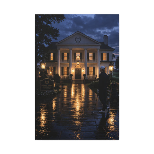 Grand Clubhouse Blue Hour Golf Wall Art & Canvas Print
