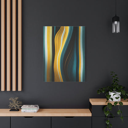 Vertical Gold Flow Abstract Wall Art & Canvas Prints