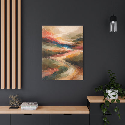 Warm Earthy Wabi-Sabi Abstract Landscape Wall Art & Canvas Print