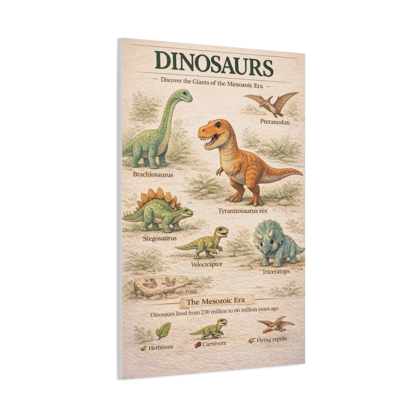 Dinosaur Discovery Museum Poster Wall Art & Canvas Print