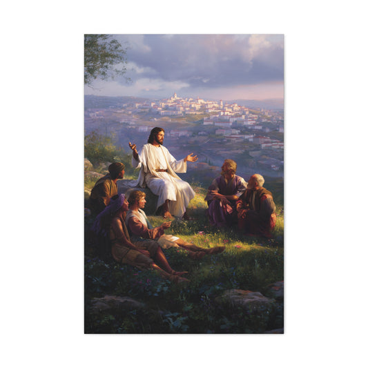 Christ Teaching the Disciples Above Jerusalem Wall Art & Canvas Print