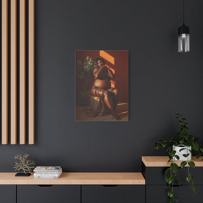 Body Positive Seated Figure Study Wall Art & Canvas Print