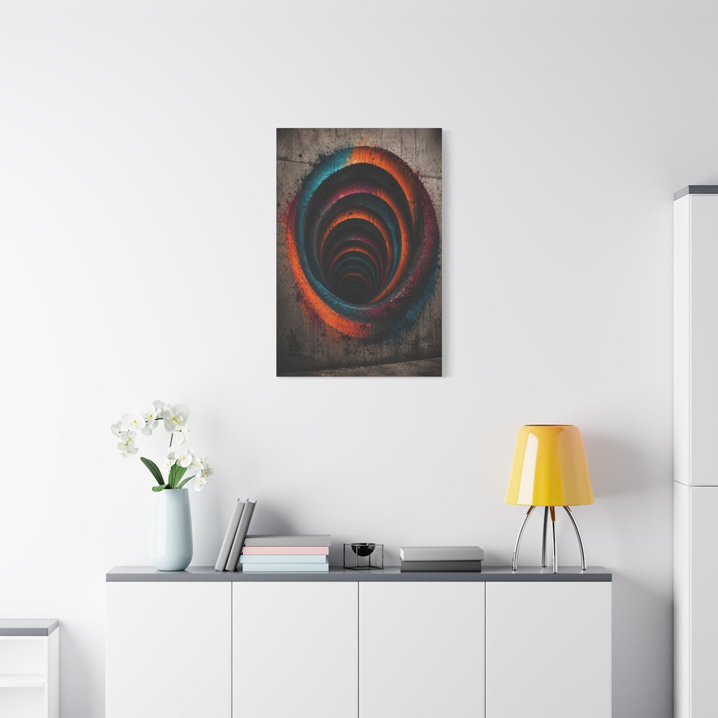 Urban Vortex Graffiti Tunnel Street Wall Art & Canvas Print