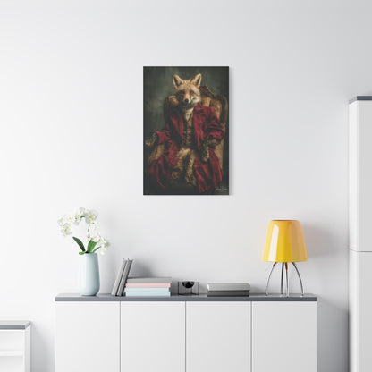 Gentleman Fox Aristocratic Portrait Wall Art & Canvas Print